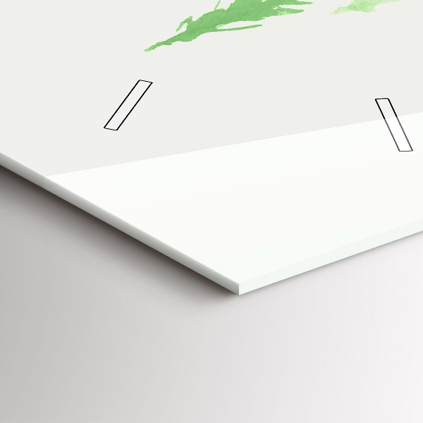 Vertikální skleněné hodiny Malování zeleného lesa