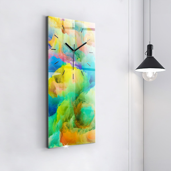 Vertikální skleněné hodiny Fraktální textura