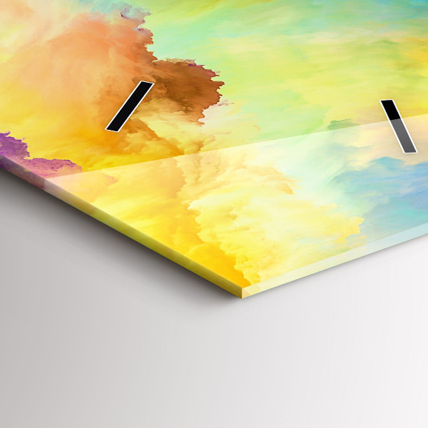 Vertikální skleněné hodiny Fraktální textura