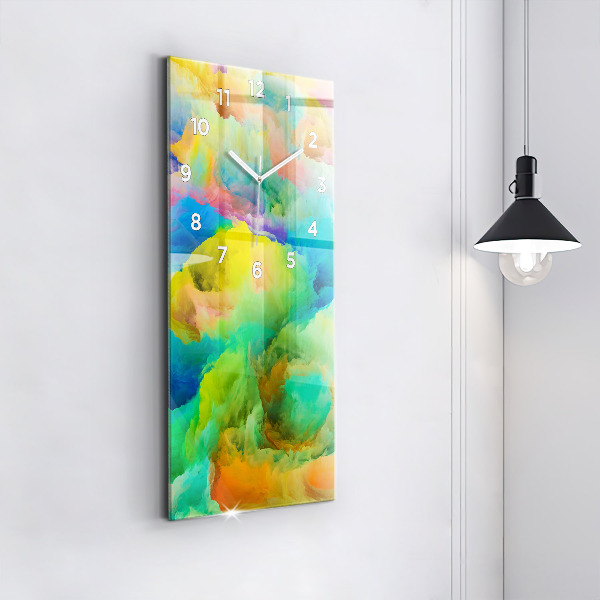 Vertikální skleněné hodiny Fraktální textura