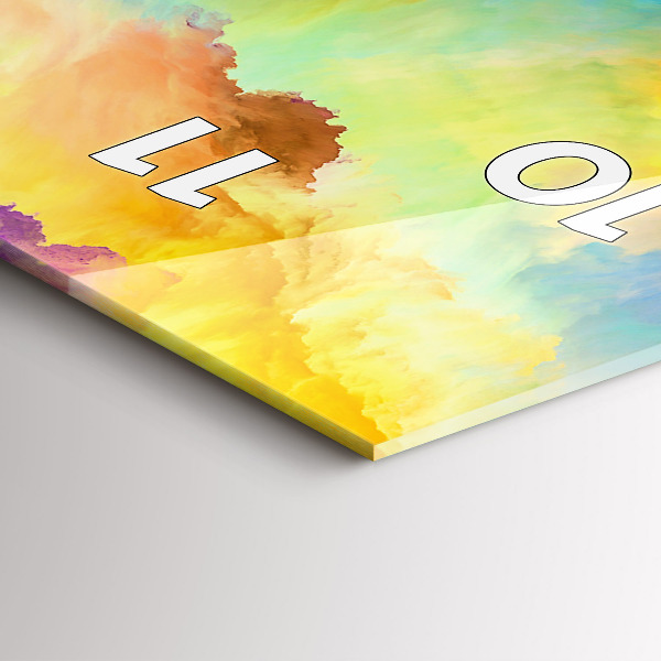 Vertikální skleněné hodiny Fraktální textura