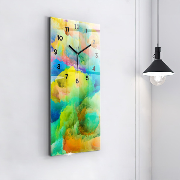 Vertikální skleněné hodiny Fraktální textura