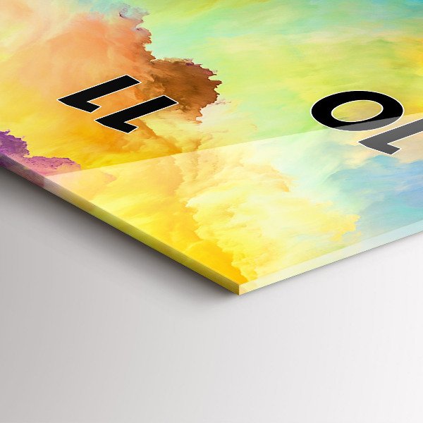 Vertikální skleněné hodiny Fraktální textura