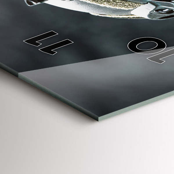 Vertikální skleněné hodiny Voják se zbraní