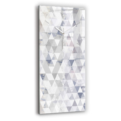 Vertikální skleněné hodiny Geometrický vzor