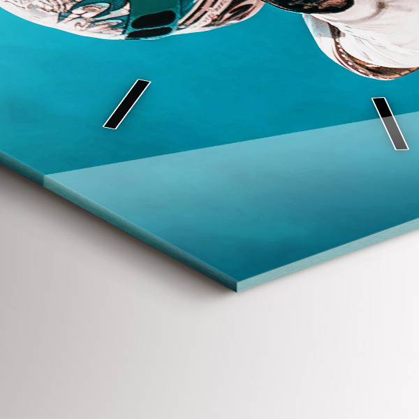 Vertikální skleněné hodiny Kaskadér a adrenalin