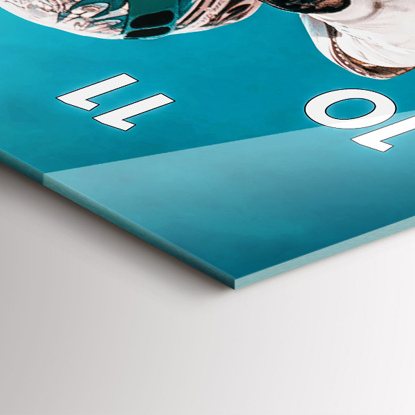 Vertikální skleněné hodiny Kaskadér a adrenalin