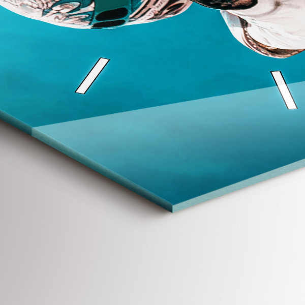 Vertikální skleněné hodiny Kaskadér a adrenalin