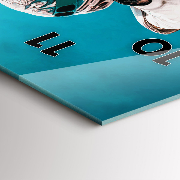 Vertikální skleněné hodiny Kaskadér a adrenalin