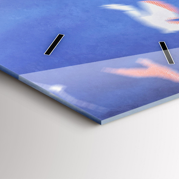 Vertikální skleněné hodiny Chlapec s křídly