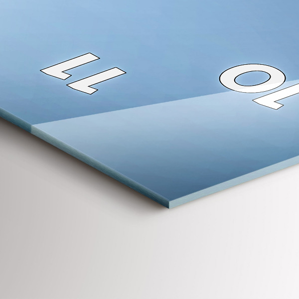 Vertikální skleněné hodiny Labutě v srdci