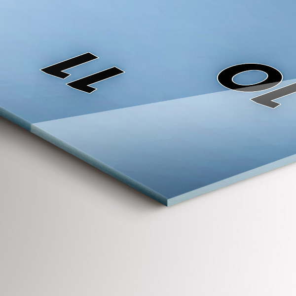 Vertikální skleněné hodiny Labutě v srdci