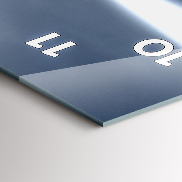 Vertikální skleněné hodiny Maják