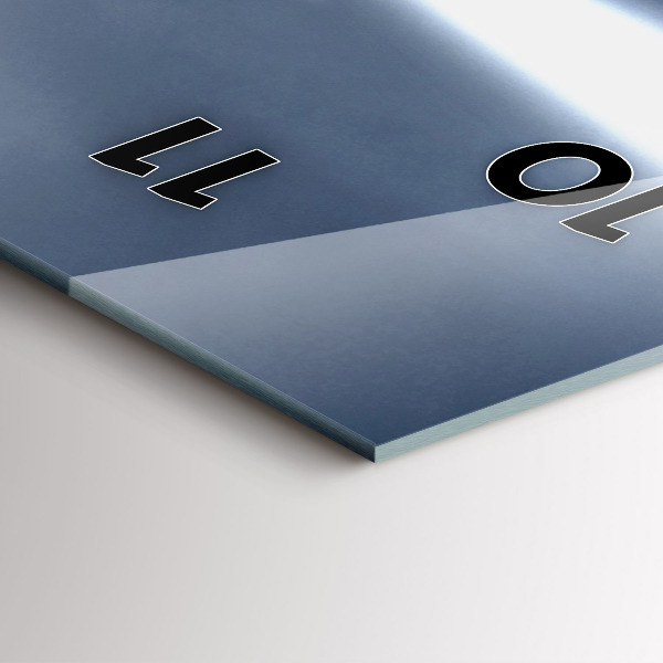 Vertikální skleněné hodiny Maják