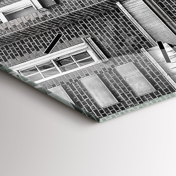 Vertikální skleněné hodiny Červený dvoupatrový autobus