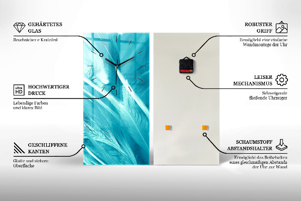 Vertikální skleněné hodiny Brooklynský most a East River