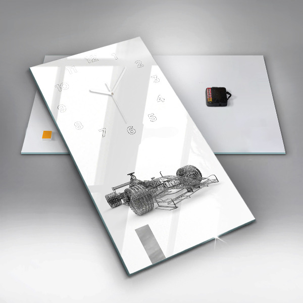 Vertikální skleněné hodiny Konstrukce vozu F1