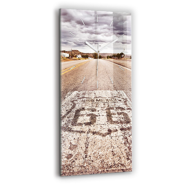 Vertikální skleněné hodiny Silnice Route 66 USA