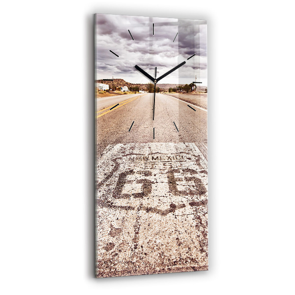 Vertikální skleněné hodiny Silnice Route 66 USA