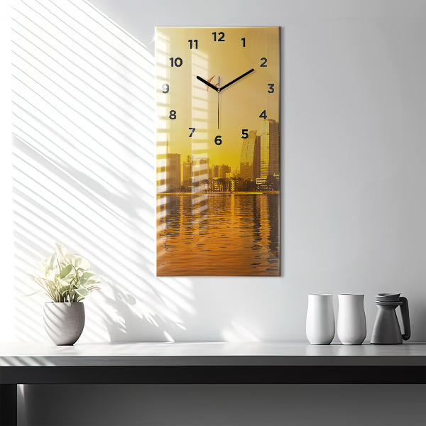 Vertikální skleněné hodiny Řeka Ču-ťiang Čína