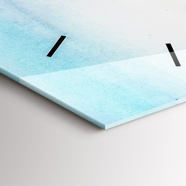 Vertikální skleněné hodiny Malovaná krajina Paříže