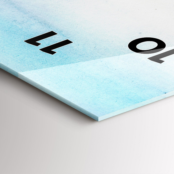 Vertikální skleněné hodiny Malovaná krajina Paříže