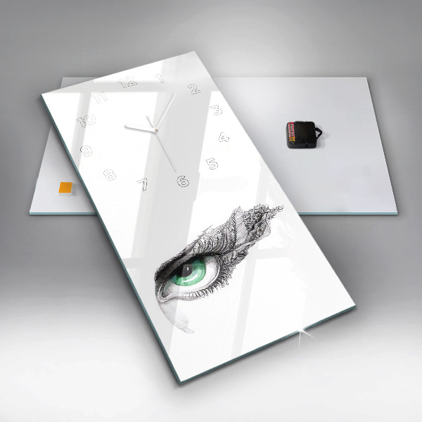 Vertikální skleněné hodiny Abstraktní lidské oko