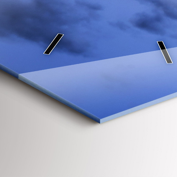 Vertikální skleněné hodiny Červený londýnský autobus