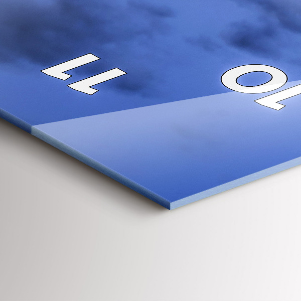 Vertikální skleněné hodiny Červený londýnský autobus