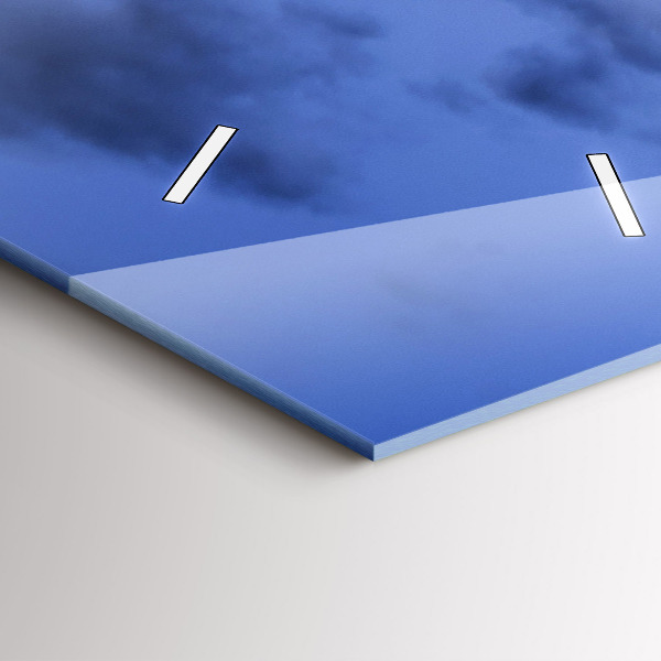 Vertikální skleněné hodiny Červený londýnský autobus