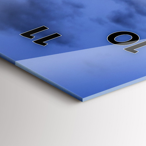 Vertikální skleněné hodiny Červený londýnský autobus