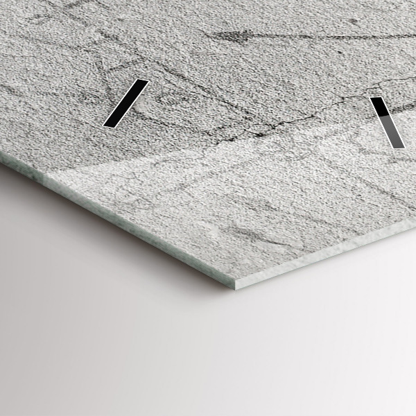 Vertikální skleněné hodiny Náčrt města