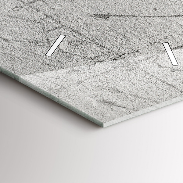 Vertikální skleněné hodiny Náčrt města