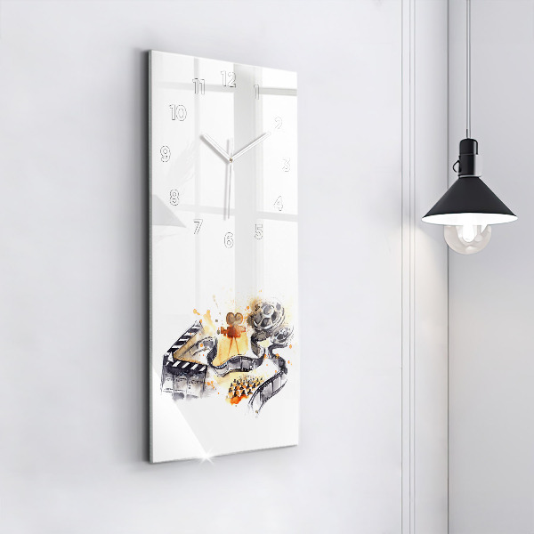 Vertikální skleněné hodiny Filmová kamera