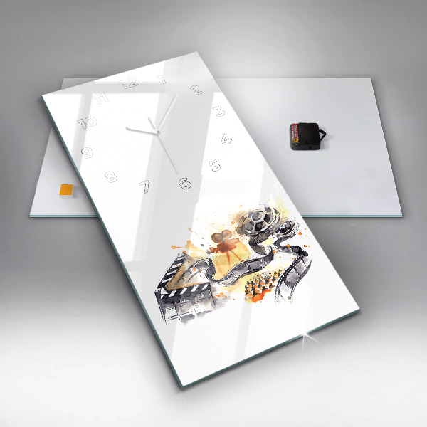 Vertikální skleněné hodiny Filmová kamera