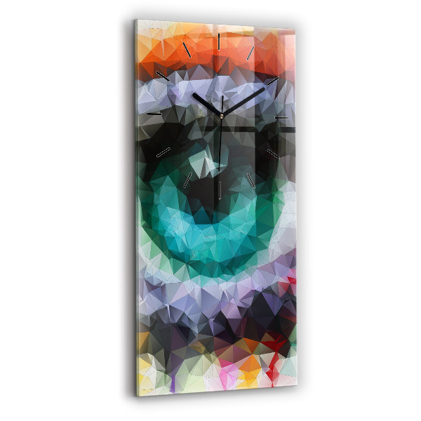 Vertikální skleněné hodiny Barevné lidské oko