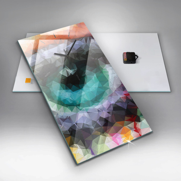 Vertikální skleněné hodiny Barevné lidské oko