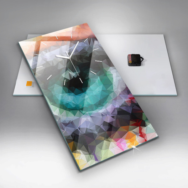 Vertikální skleněné hodiny Barevné lidské oko