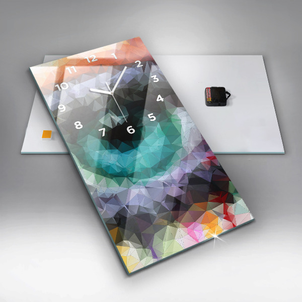 Vertikální skleněné hodiny Barevné lidské oko