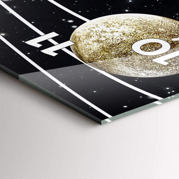 Vertikální skleněné hodiny Sluneční soustava