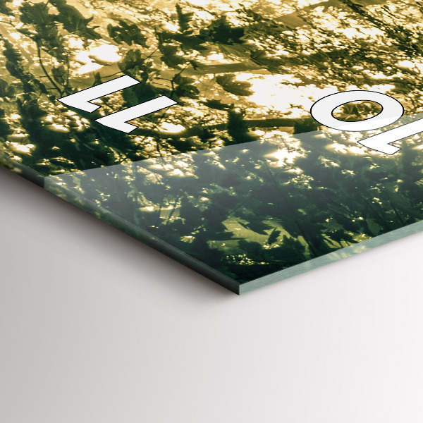 Vertikální skleněné hodiny Sluneční paprsky Les