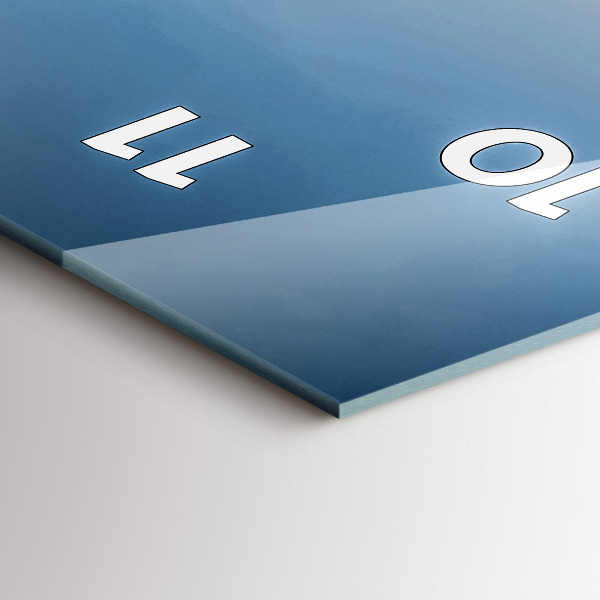 Vertikální skleněné hodiny Maják