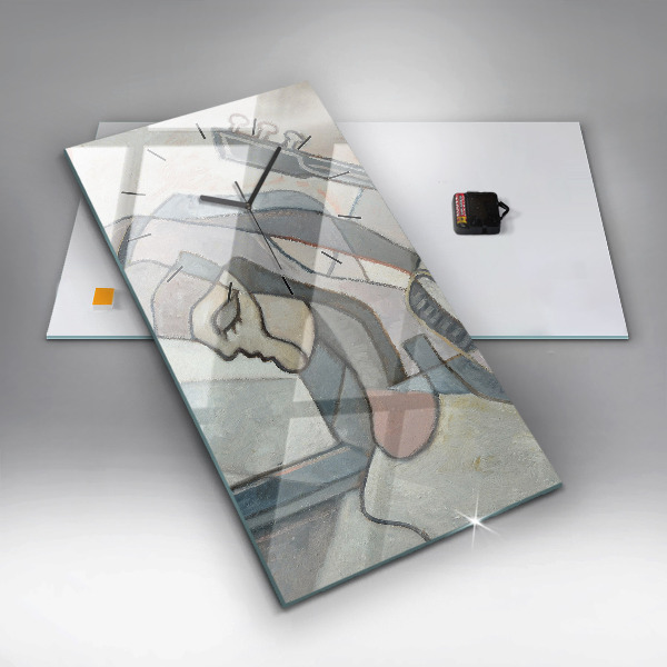 Vertikální skleněné hodiny Abstraktní malba