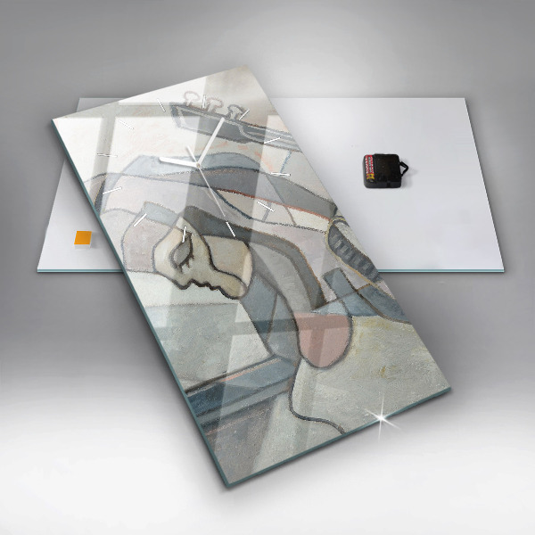 Vertikální skleněné hodiny Abstraktní malba