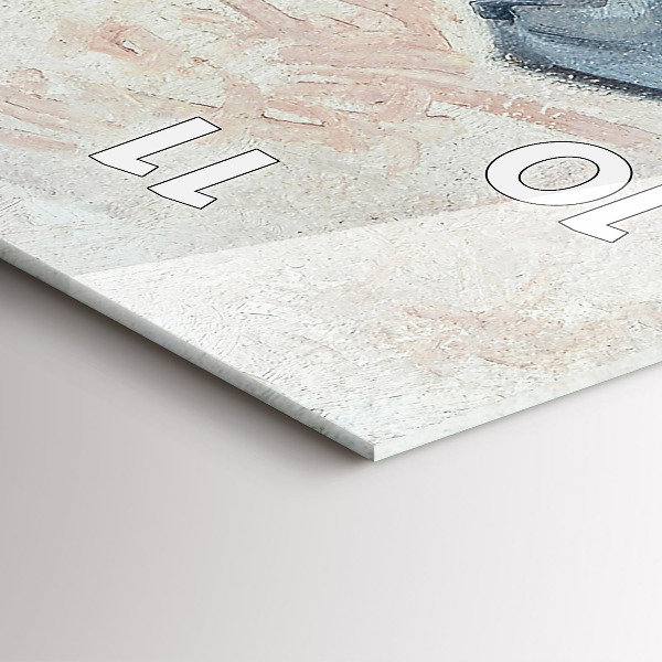 Vertikální skleněné hodiny Abstraktní malba