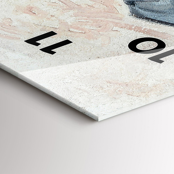 Vertikální skleněné hodiny Abstraktní malba