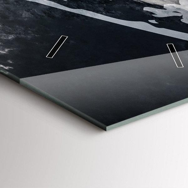 Vertikální skleněné hodiny Žena - akvarel