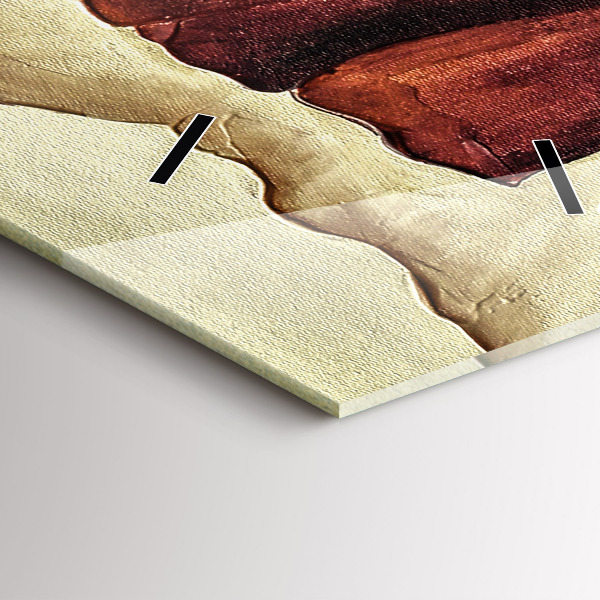 Vertikální skleněné hodiny Malované máky