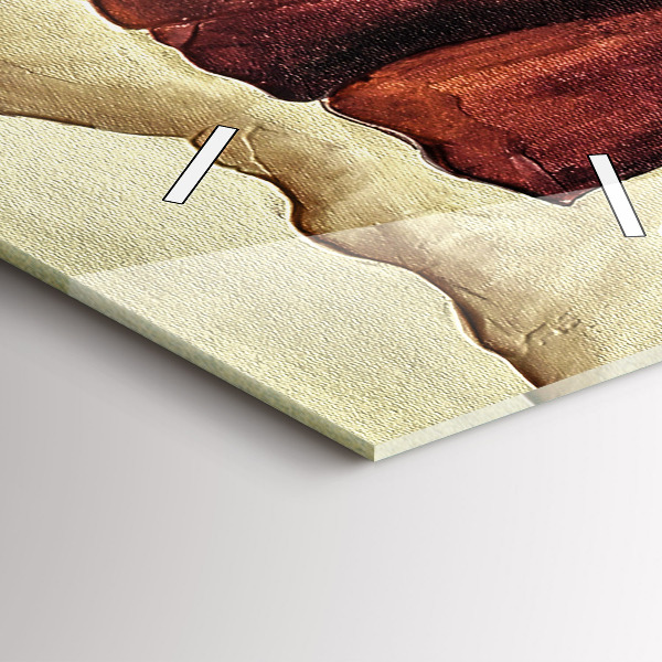 Vertikální skleněné hodiny Malované máky