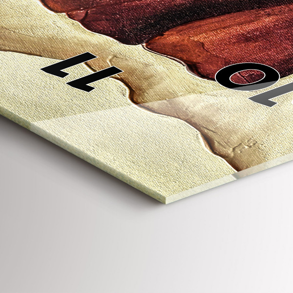 Vertikální skleněné hodiny Malované máky